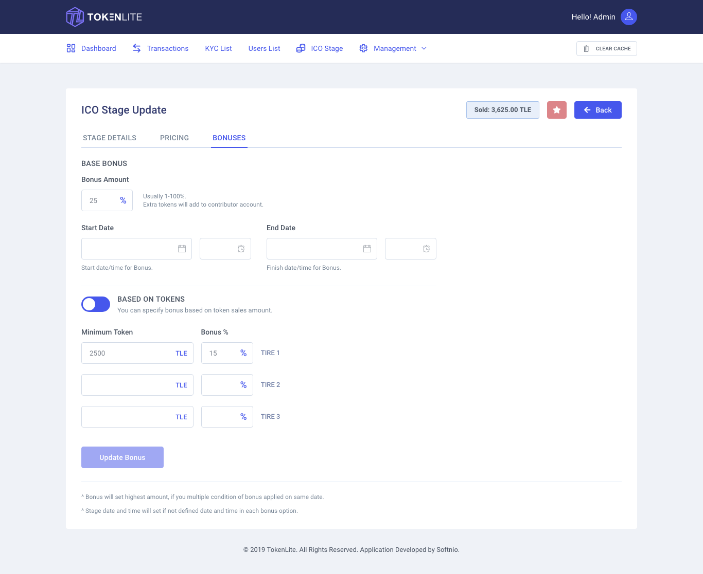 Stage Bonus Stage Bonus